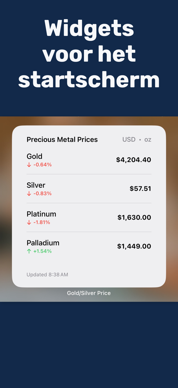Gold & Silver Prices Live - Price alerts configuration for precious metals